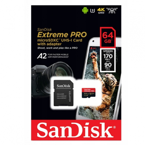 Carté mémoire SanDisk 64Go Extreme PRO microSDXC™ UHS-I