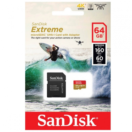 Carte mémoire SanDisk 64Go microSDXC Extreme