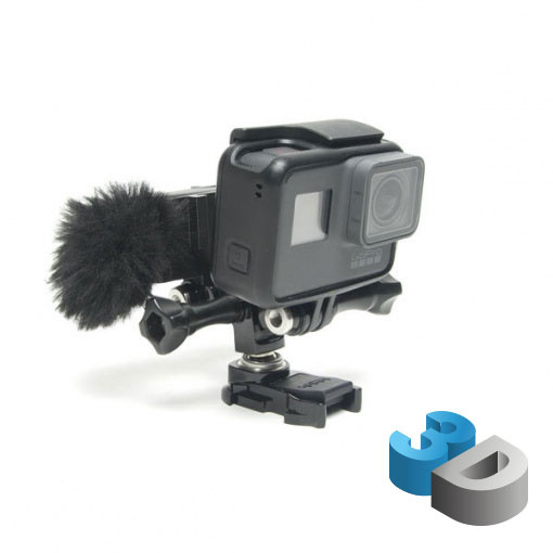 Support adaptateur micro 3.5 mm GoPro V2 - impression 3D LCE
