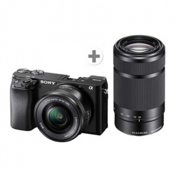 Pack Sony Alpha 6100 Noir + objectif zoom 16-50mm et 55-210mm