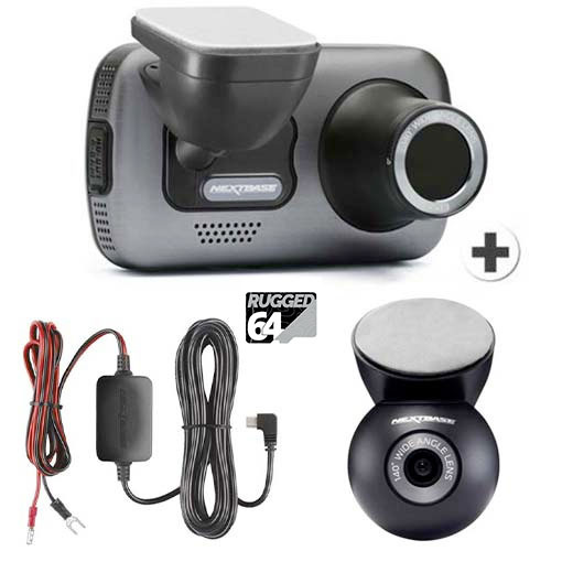 Pack Dashcam 622GW + 64 Go + Kit câble alimentation + Caméra arrière