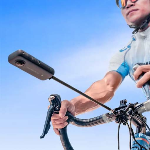 Support guidon vélo de course Insta360 troisième personne