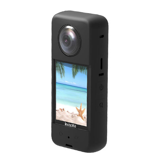 Housse de boîtier en silicone pour Insta360x2 / x3 Rs Caméra GPS  Télécommande étanche à la poussière