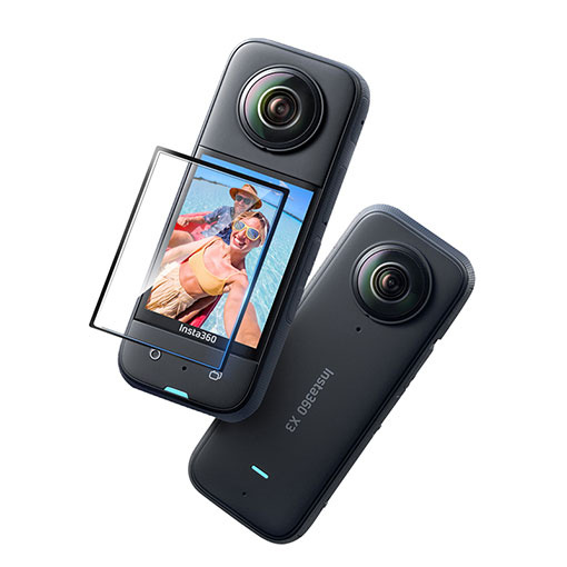 Pour Insta360 X3 Couverture de Protection de L'objectif PC + Verre Optique  Panoramique Action Camera Protection Lens