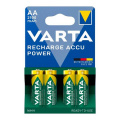 Lot de 4 piles rechargeables HR6 (AA) 2100mAh - Varta