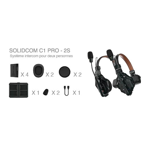 Casque sans fil Hollyland Solidcom C1 Pro 2S
