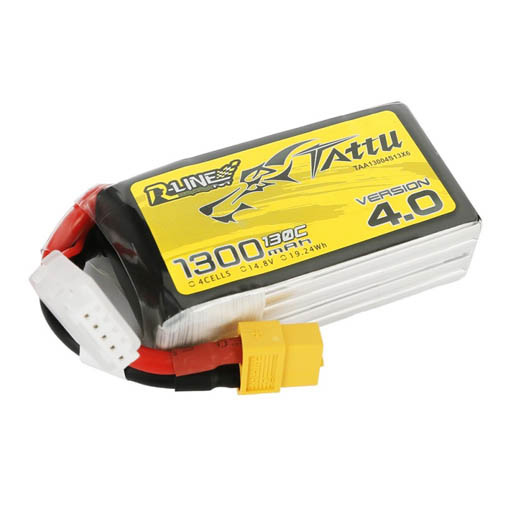 Batterie LiPo Tattu R-Line V4.0 4S 1300mAh 130C