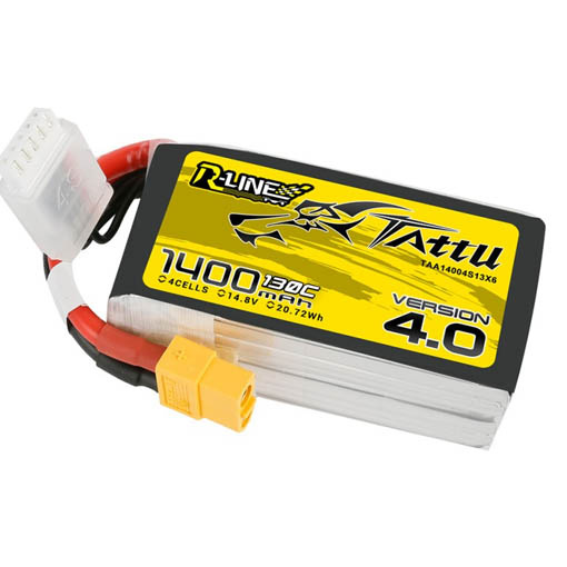Batterie LiPo Tattu R-Line V4.0 4S 1400mAh 130C