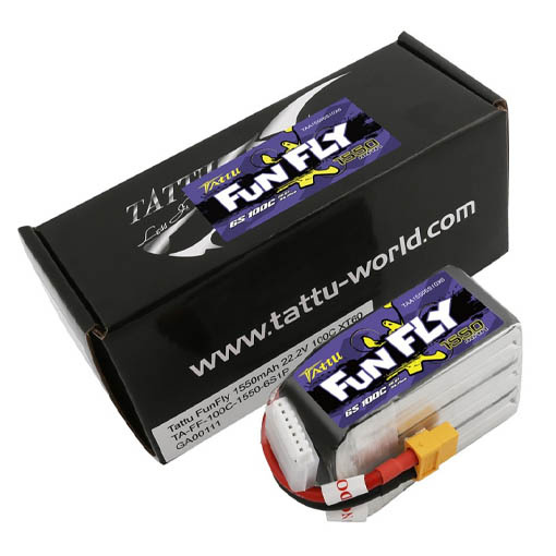 Batterie LiPo Tattu Funfly 6s 1550mAh 100C