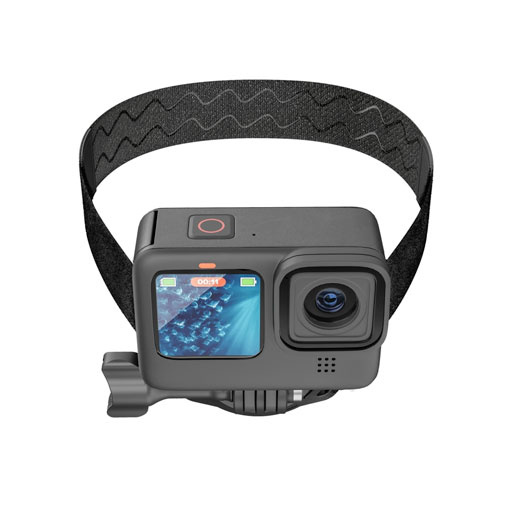 Bandeau de fixation frontale avec pivot orientable pour camera GoPro
