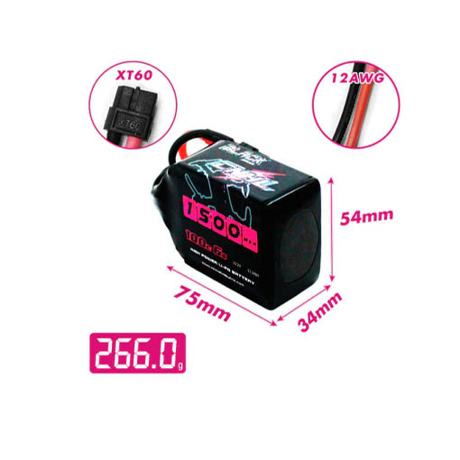 Batterie LiPo CNHL Black Series 6S 1500mAh 100C