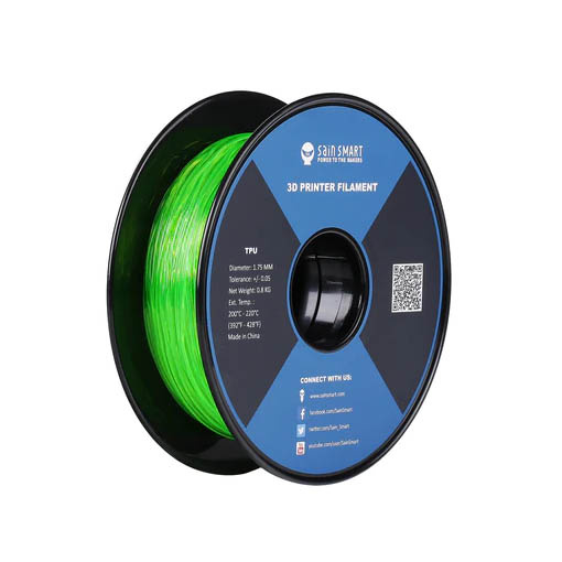 Filament vert TPU 1.75mm 0.8kg/1.76LB Sainsmart