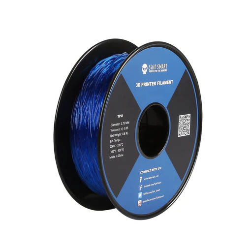 Filament bleu TPU 1.75mm 0.8kg/1.76LB Sainsmart