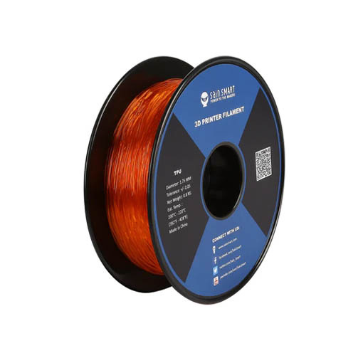 Filament orange TPU 1.75mm 0.8kg/1.76LB Sainsmart