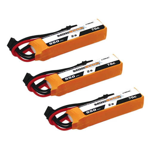 Pack de 3 batteries LiPo CNHL HV 2S 550mAh 70C