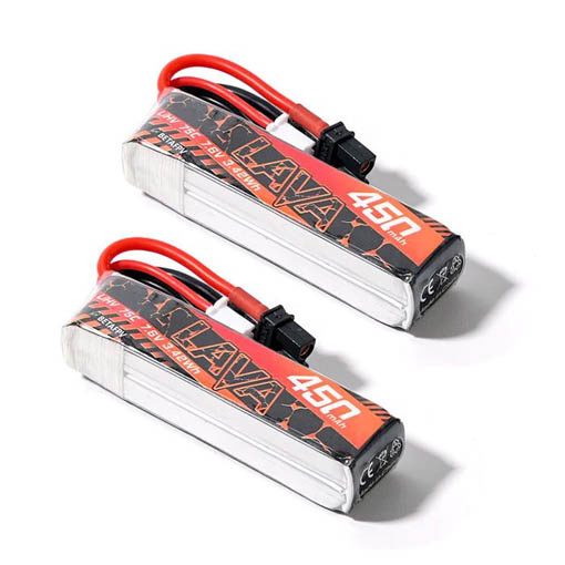 Pack de 2 batteries LiHV BetaFPV LAVA 2S 450mAh 75C