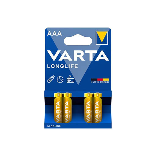 Lot Varta Long Life de 4 piles LR03 (AAA)