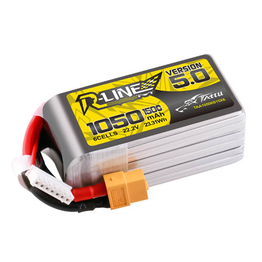 Batterie LiPo Tattu R-Line 5.0 6S 1050mAh 150C