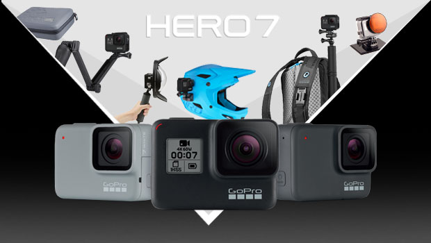 Noir-Blanc kwmobile 2X Protection GoPro Hero 7 Housse en Silicone pour caméra Sportive GoPro Hero 7 