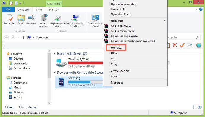 Comment formater sa carte SD - Windows2