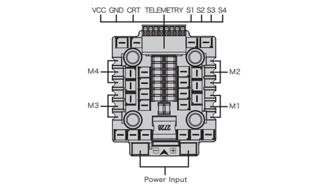 «Schéma ESC 40A Xrotor Micro 6S - Hobbywing»